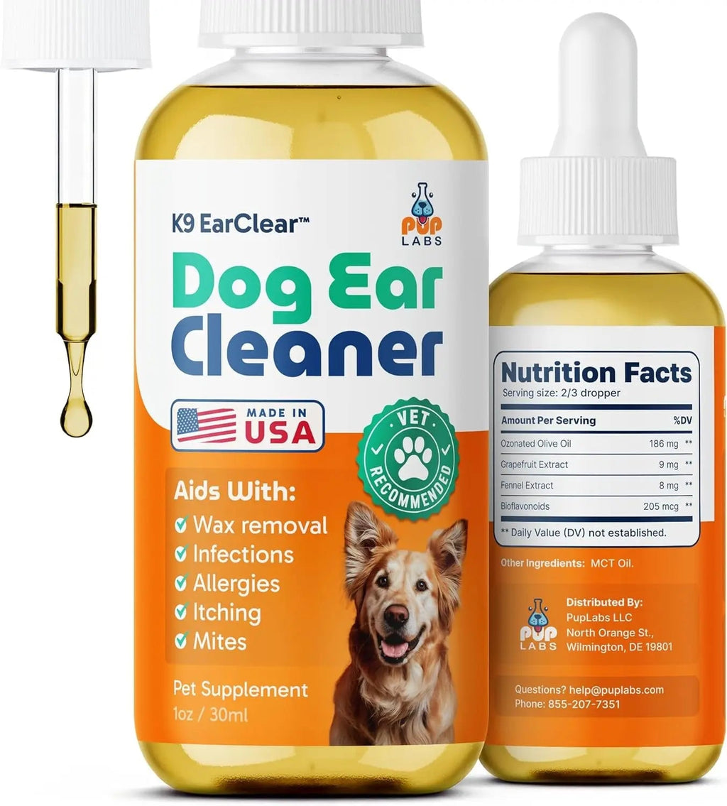 Gentle Natural Dog Ear Cleaner - Effective Relief for Wax, Itch & Irritation