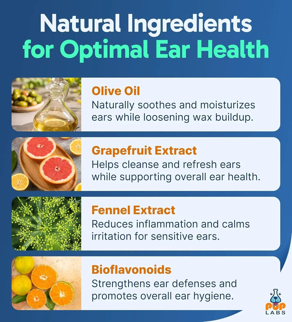 Gentle Natural Dog Ear Cleaner - Effective Relief for Wax, Itch & Irritation