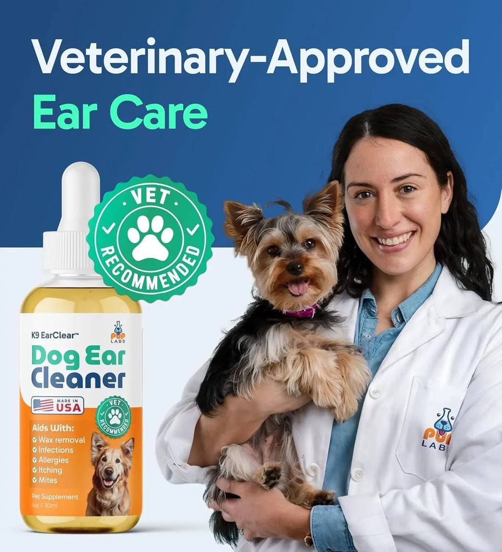 Gentle Natural Dog Ear Cleaner - Effective Relief for Wax, Itch & Irritation