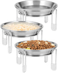 Elevated Cat Bowls Stainless Steel Raised Anti Vomit Small Dog 2/3 Pack