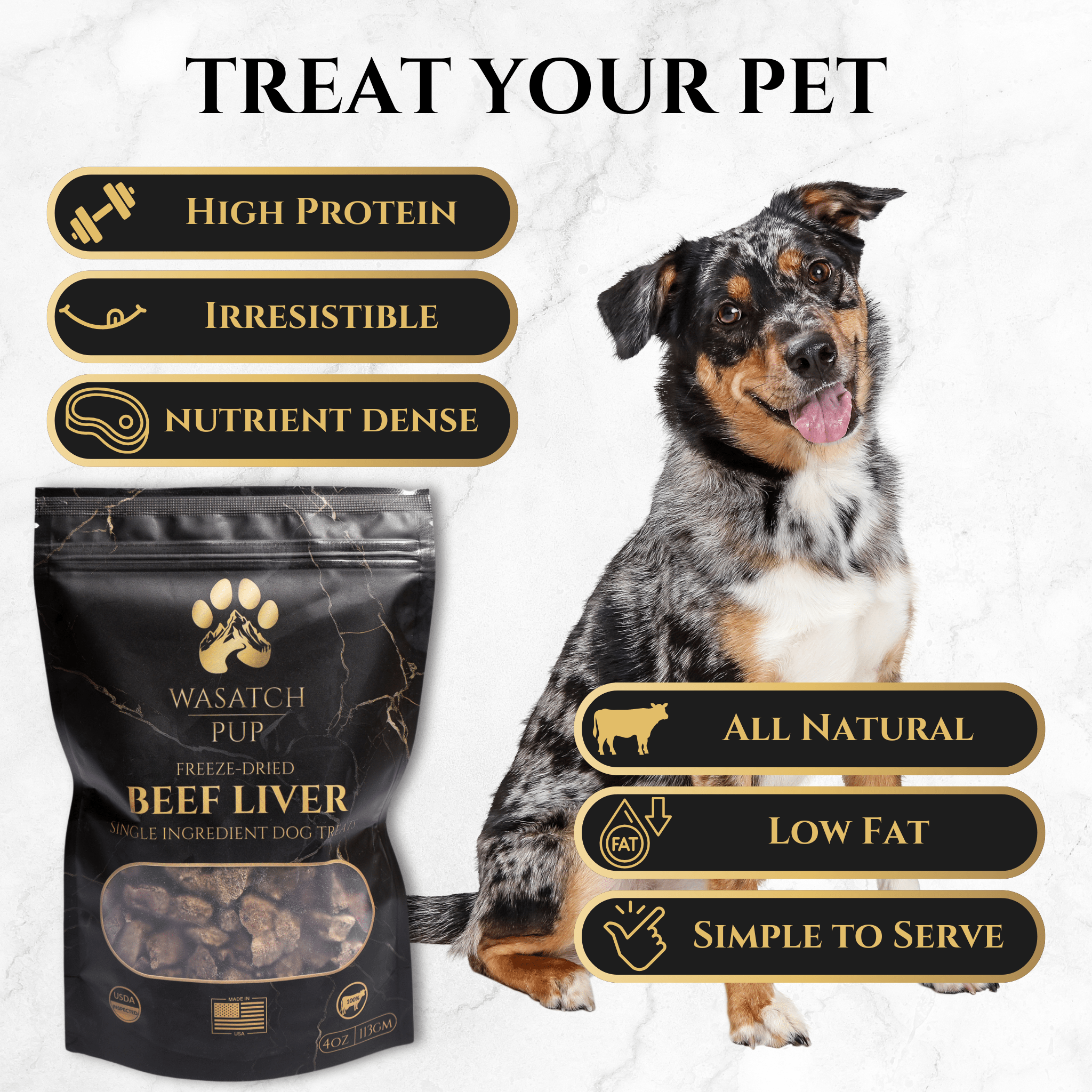 Freeze-Dried Beef Liver Dog Treat