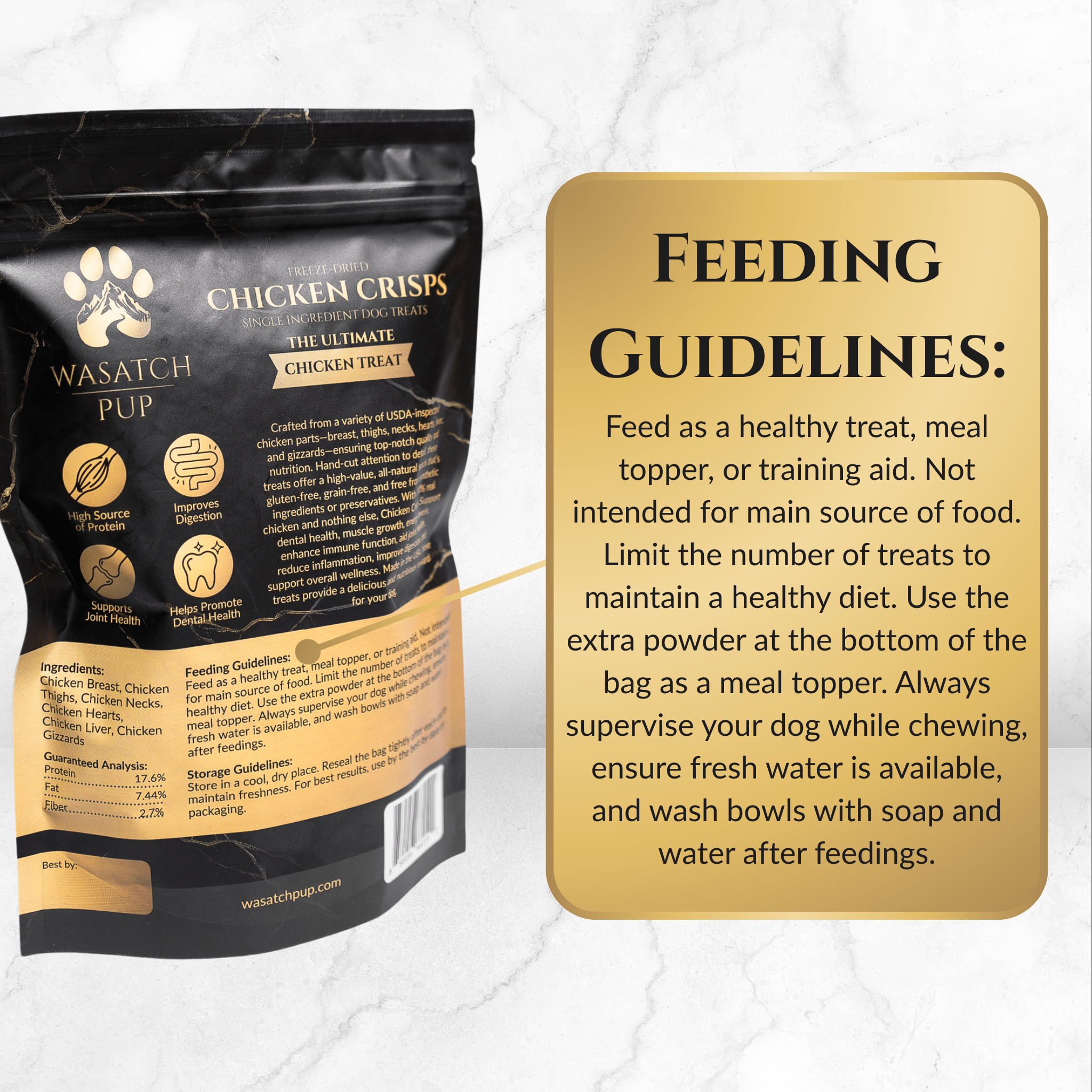 Freeze-Dried Chicken Crisps Dog Treats