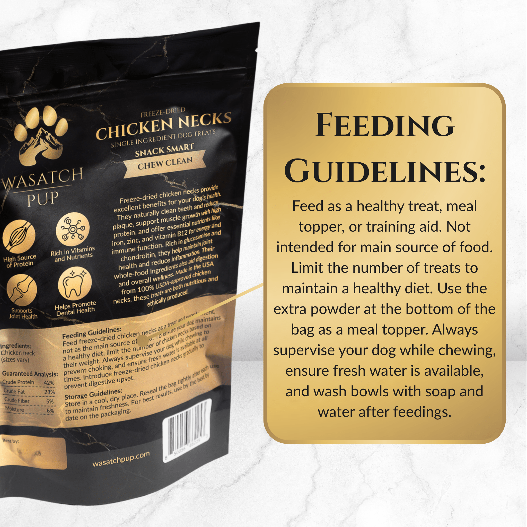 Freeze-Dried Chicken Neck Dog Treats