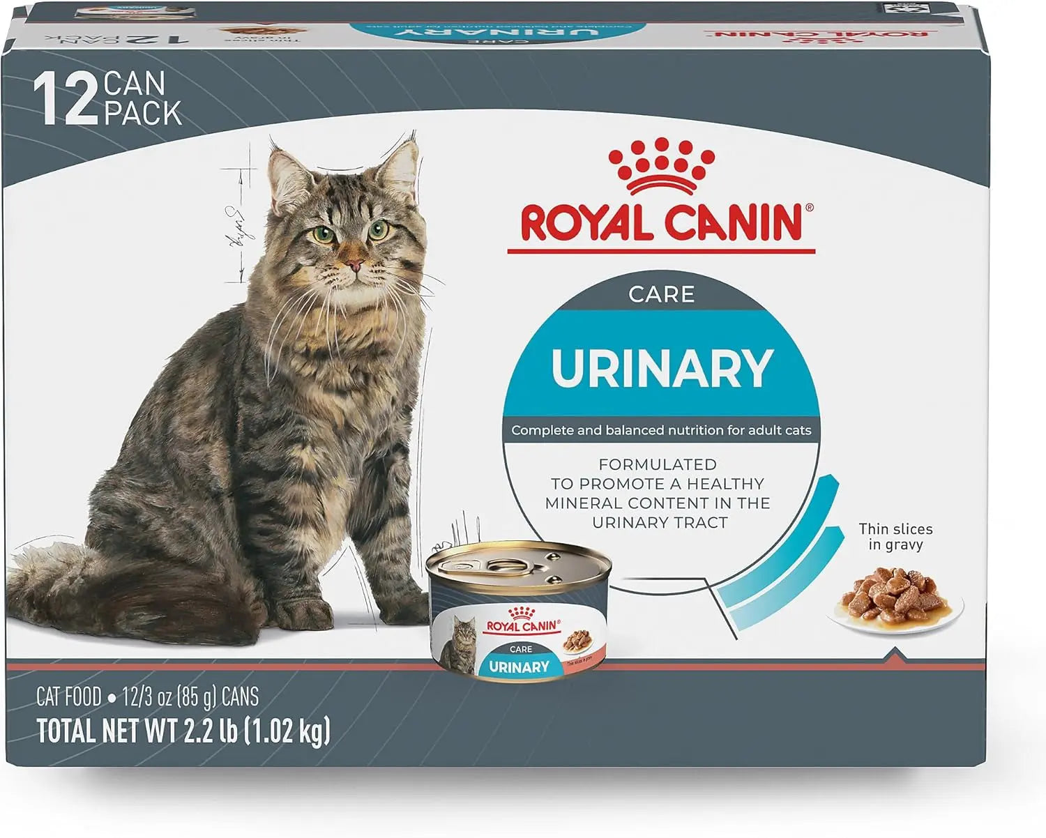 Feline Urinary Tract Care Wet Cat Food Thin Slices 3oz 12 Pack