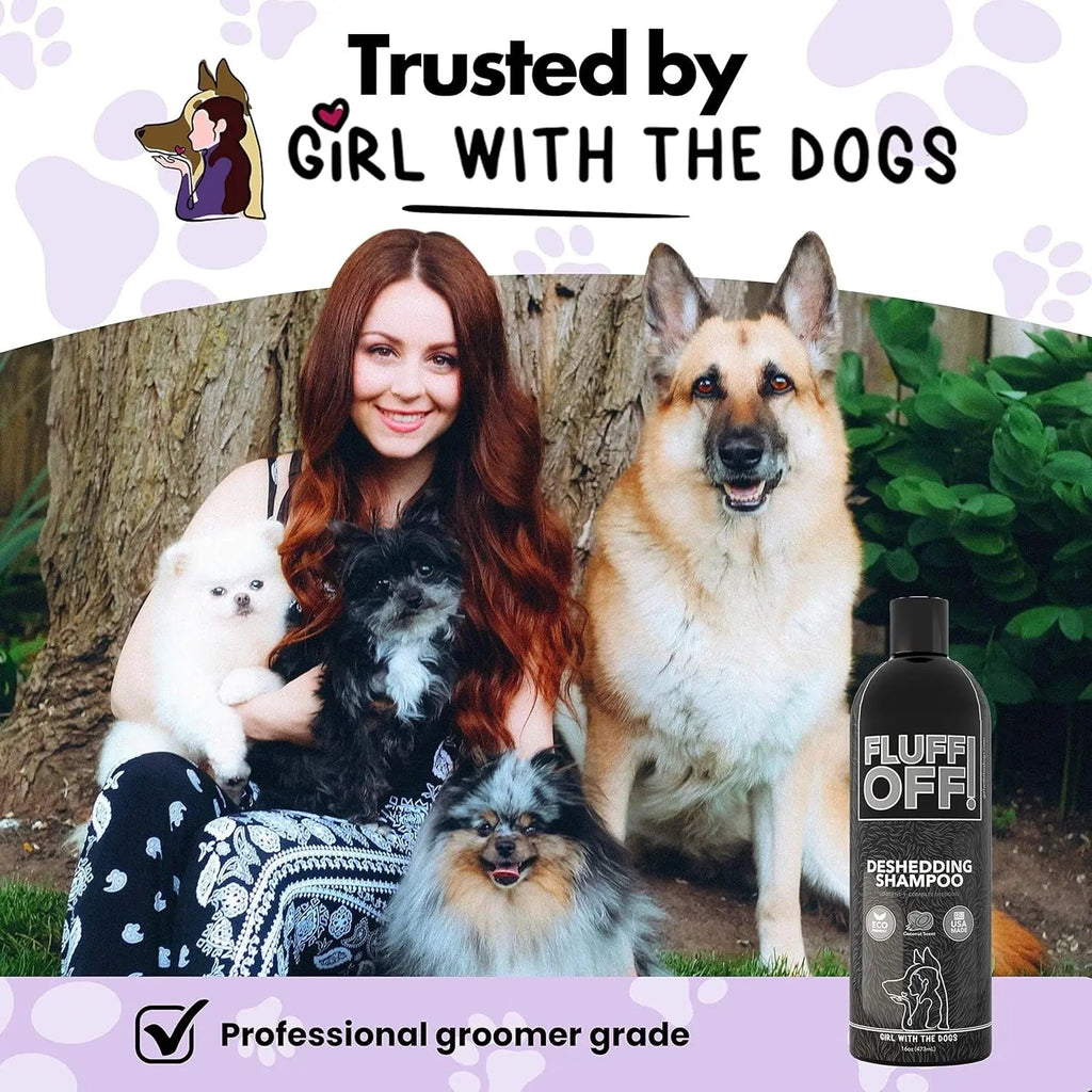 Fluff Off & Nasty Critter Dog Shampoo Set – Deshedding & Deep Clean, 16oz Each