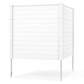 Freestanding 48 x 48 Inch Air Conditioner Fence with Metal Ground Stakes