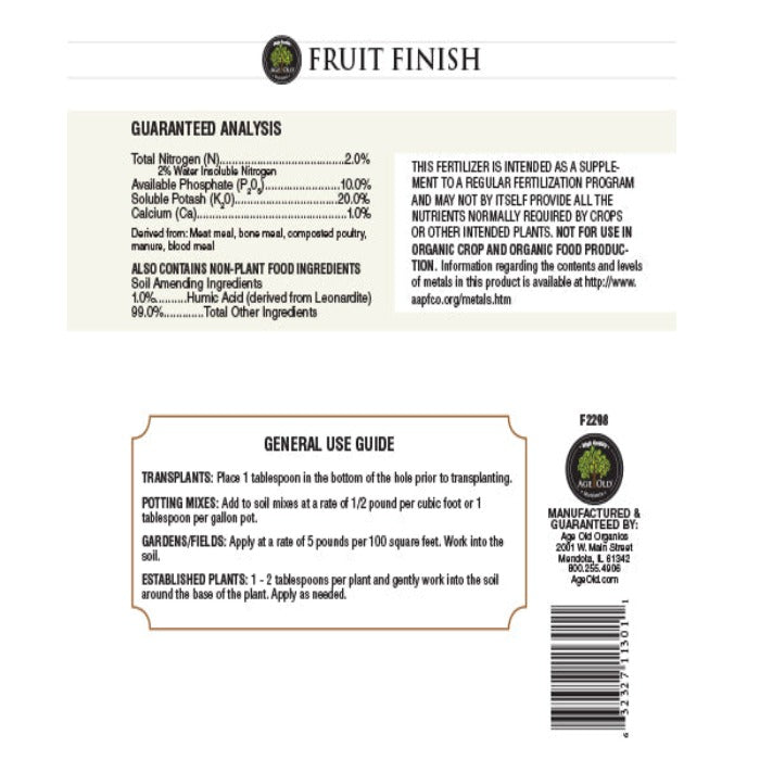 Age Old Fruit Finish 2-10-20