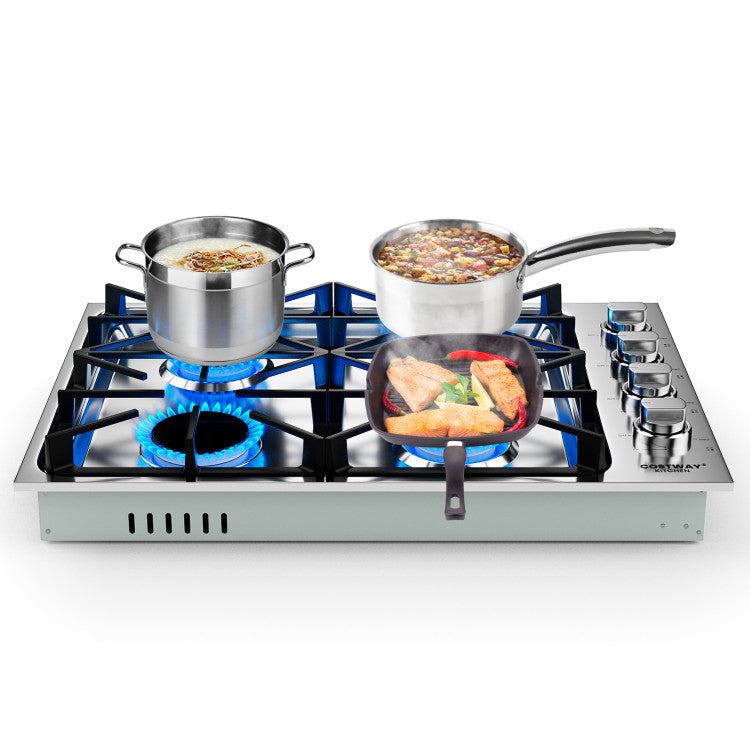 30/36 Inch Gas Cooktop with 4/6 Powerful Burners and ABS Knobs