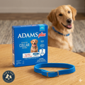 Adams Plus Flea Tick Collar Dogs 7-Month Large Dogs Puppies Kills Fleas Ticks