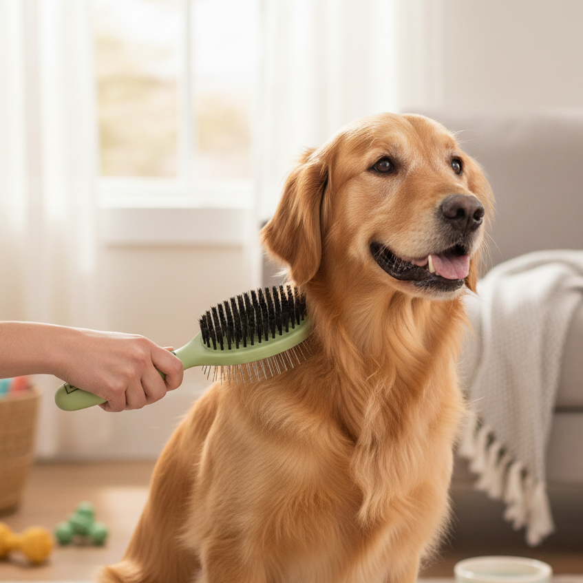 Coastal Safari Pin & Bristle Combo Dog Brush Dual Sided Plastic Handle Groomer