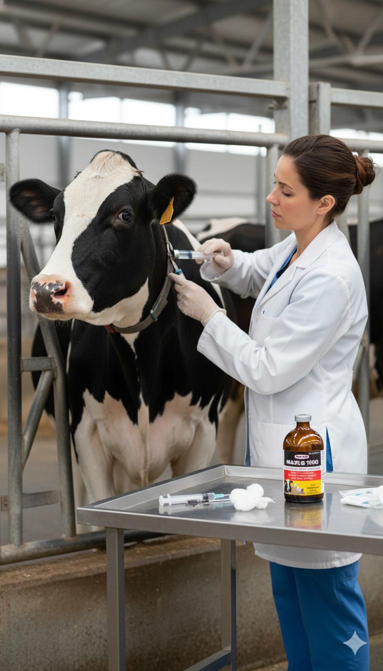 Durvet Maxi B 1000 Vitamin B12 Complex Cattle Swine Sheep Injectable Supplement