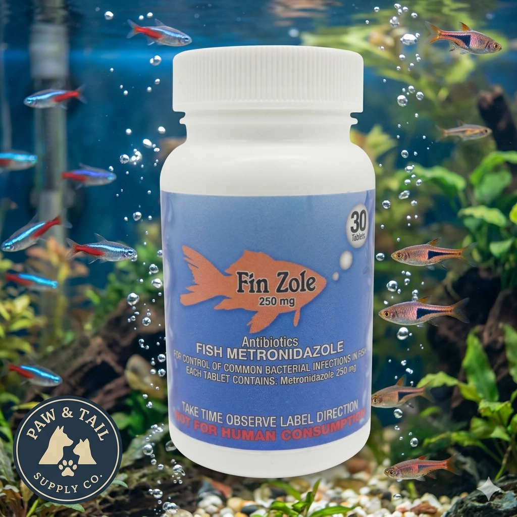 Fish Zole 250mg Tablet Aquarium – 30 Count – Water Care Support