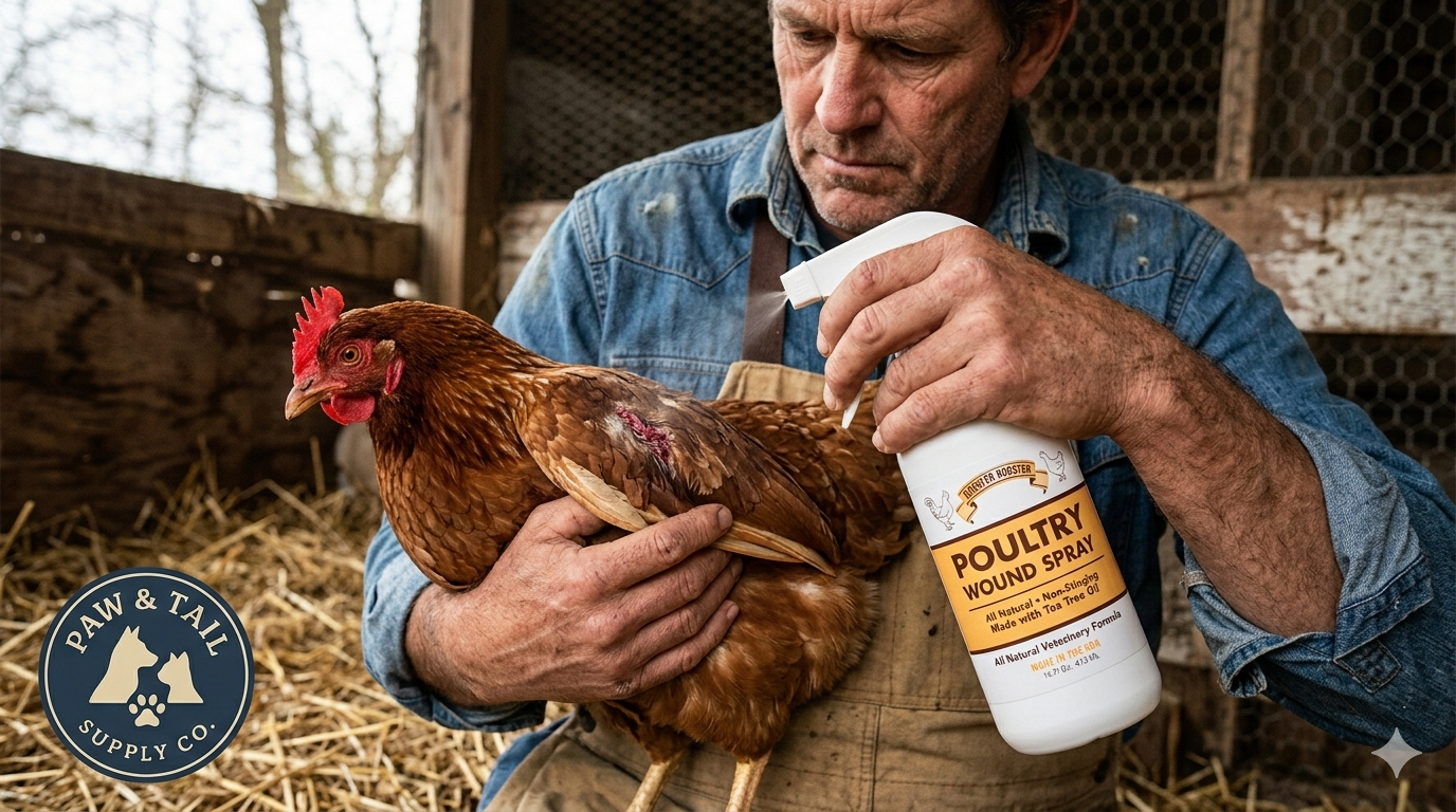 Rooster Booster Poultry Wound Spray 16 oz. No Sting Antiseptic Tea Tree Oil