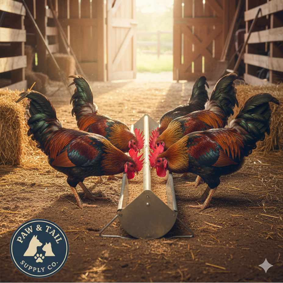 Little Giant Reel-Top Poultry Range w/Anti Roosting Spinning Feeder 48-Inch