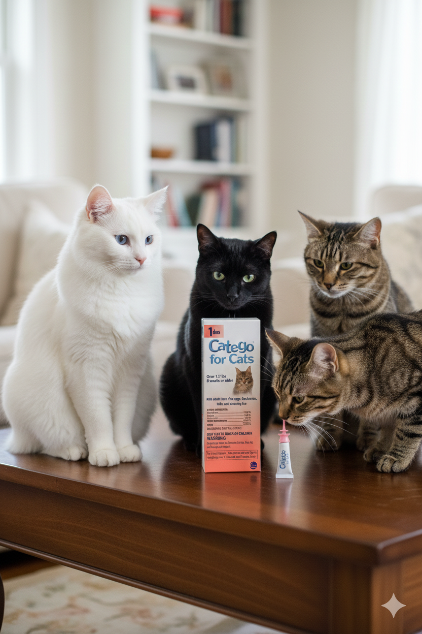 Kitten Cat Catego Flea & Tick Spot Treatment Cats 1.5+ Lb Single Dose 1 Month