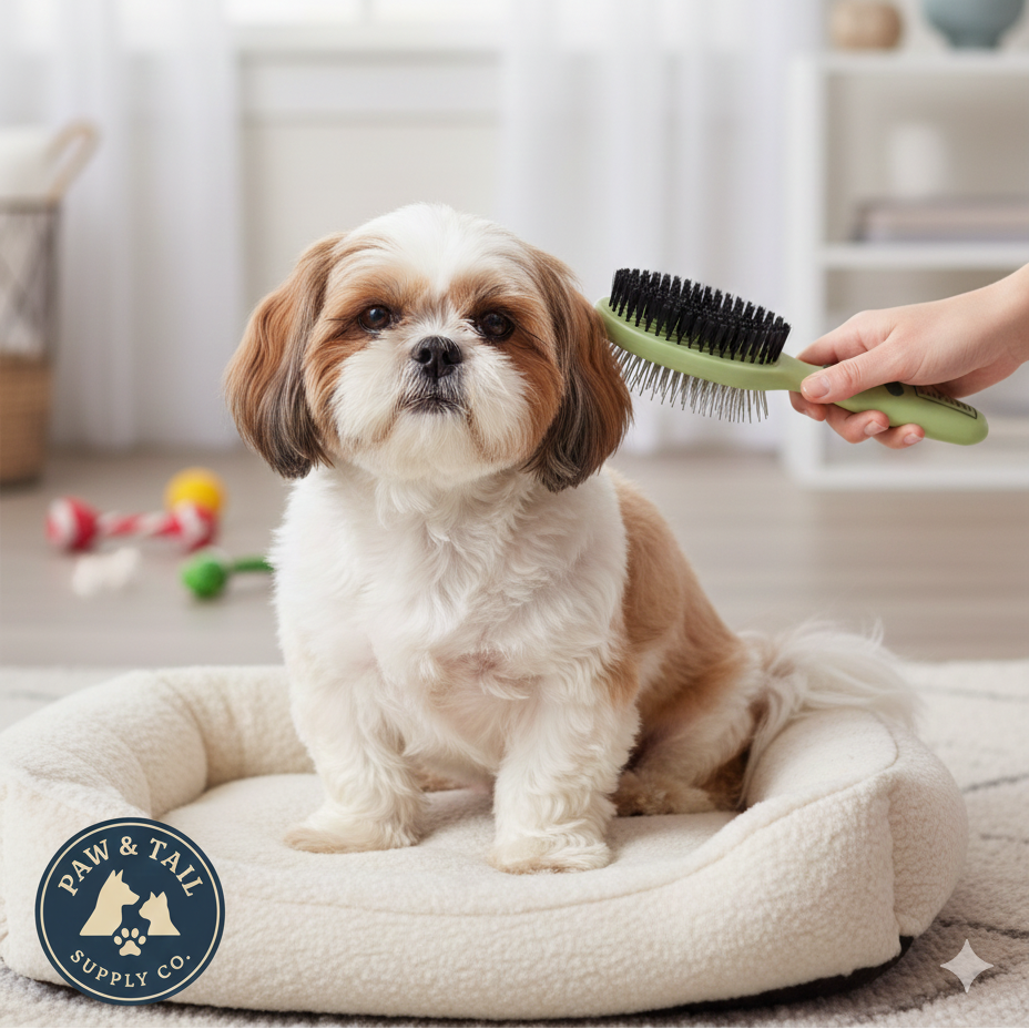 Coastal Safari Pin & Bristle Combo Dog Brush Dual Sided Plastic Handle Groomer