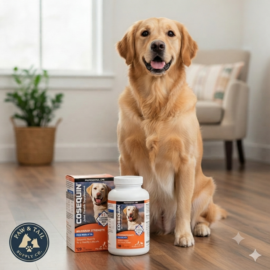 Nutramax Cosequin Max Plus MSM & HA for Dogs 120 Chewable Tablets Joint Support