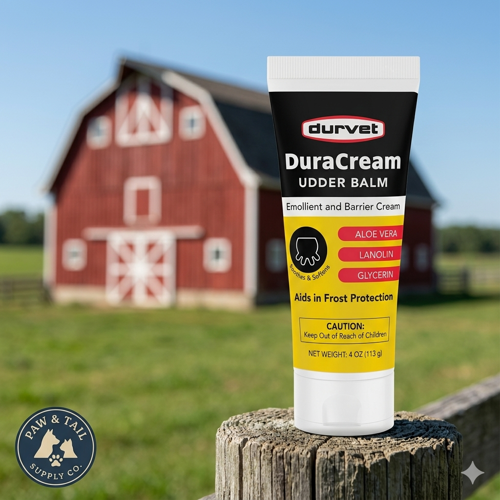 Livestock Durvet Duracream Udder Balm Tube Animals Soothe Chapped Skin 4oz.