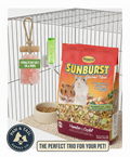 Hamster & Gerbil Bundle Sunburst Higgins Food + Lixit Bottle + Ware Salt Rope Trio Pack