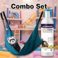 Piccardmeds4pets Ferret Aloe Oats Shampoo + Marshall Leisure Lounge Hammock Combo Set