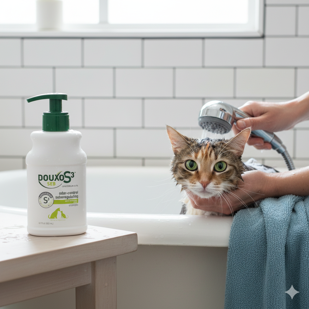 Douxo S3 SEB Shampoo 6.7 oz Dogs & Cats Oily Flaky Skin Dandruff Control