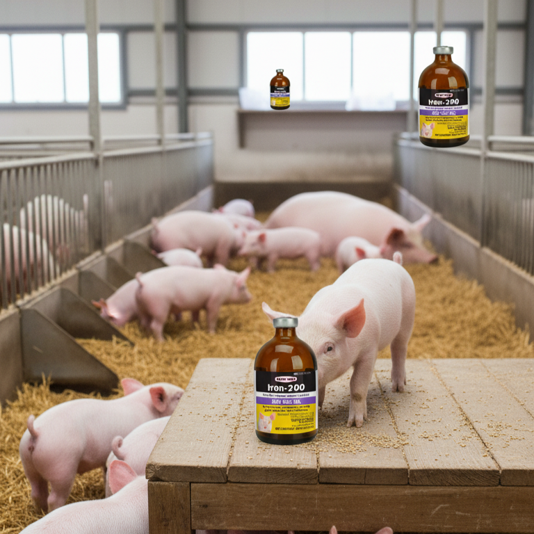 Durvet Iron-200 Injectable Piglet Anemia Prevention Treatment 100mL