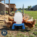 Miller Double-Tuf Poultry Waterer with Legs 1.5 Quart Impact-Resistant Plastic Blue/White