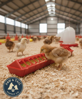 Little Giant 20" Plastic Flip-Top Poultry Ground Feeder, Red Chickens Birds 2-Pack