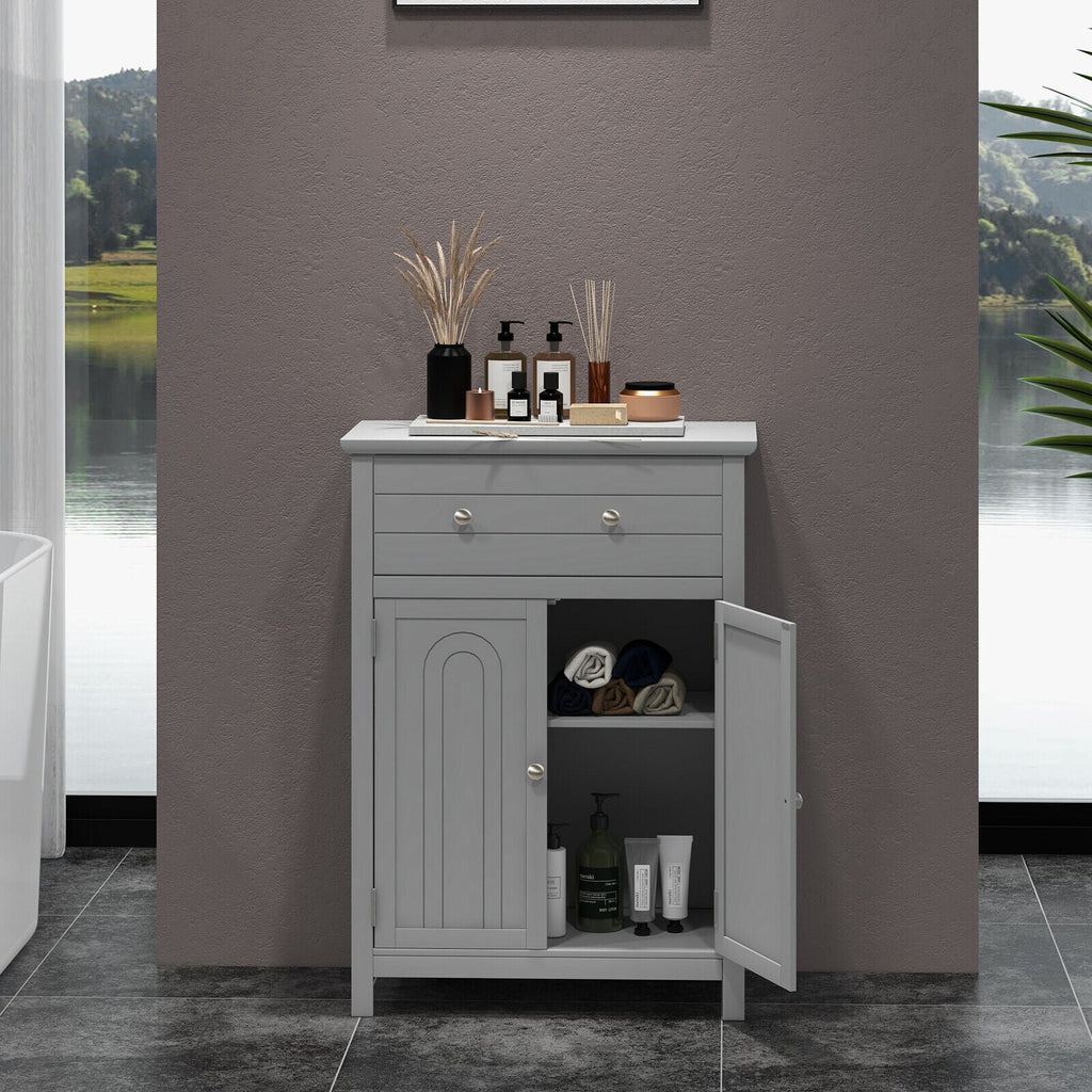 Free Standing Bathroom Storage Cabinet with Large Drawer
