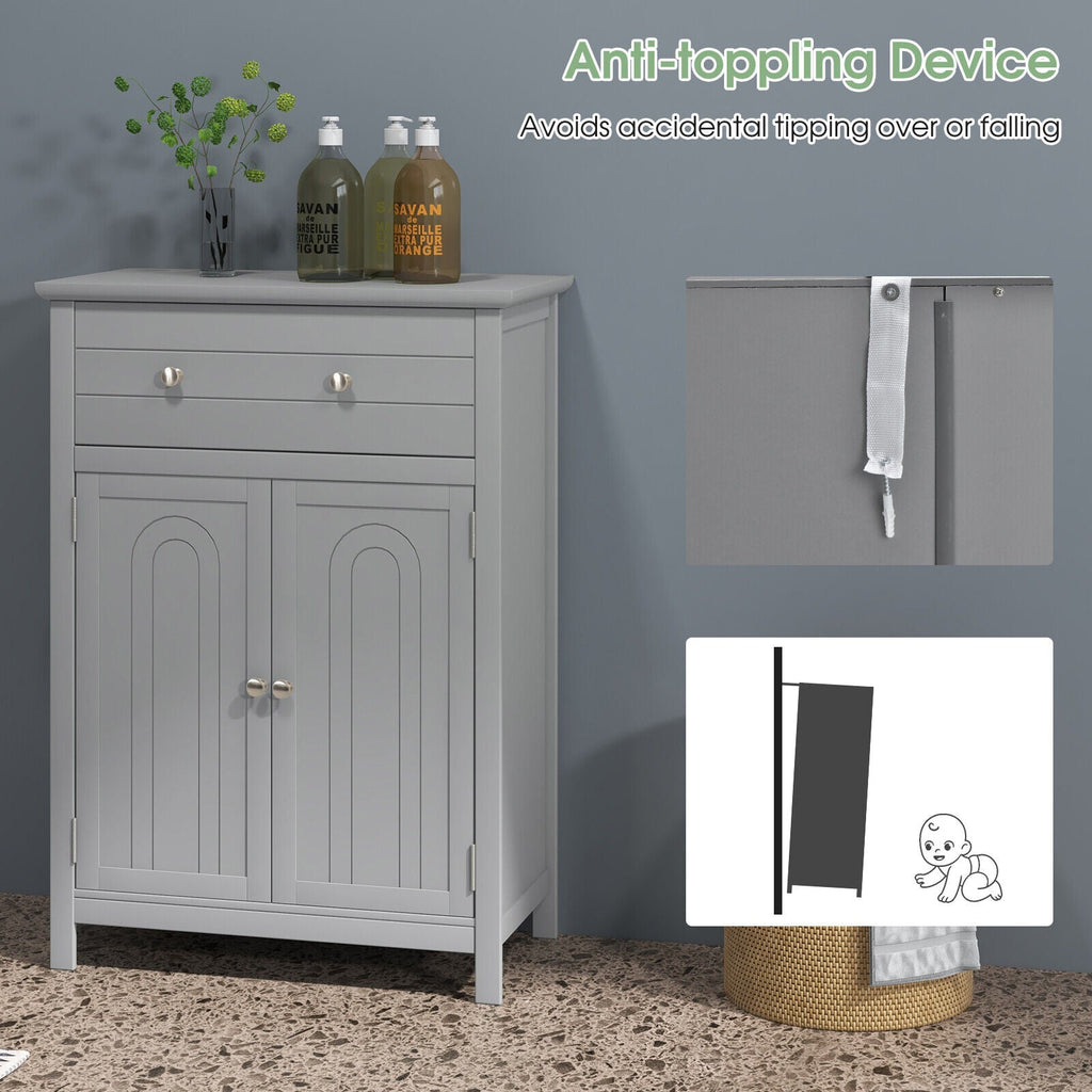 Free Standing Bathroom Storage Cabinet with Large Drawer