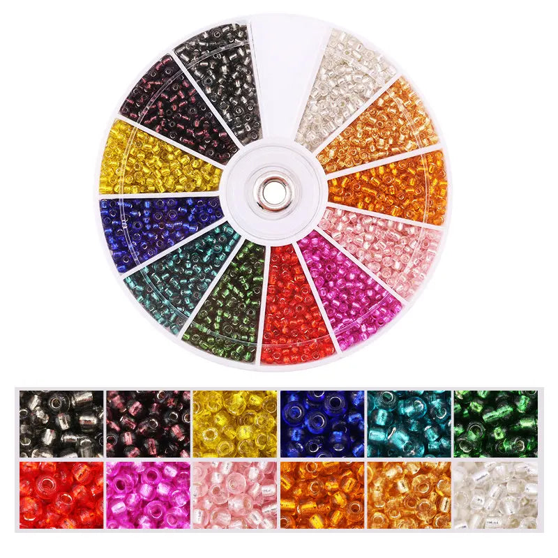 2000pcs/Lot 12Grids Glass Seed Beads Set Charms Jewelry Beads For Bracelet Necklace Earrings Handmade Craft DIY Jewelry Making