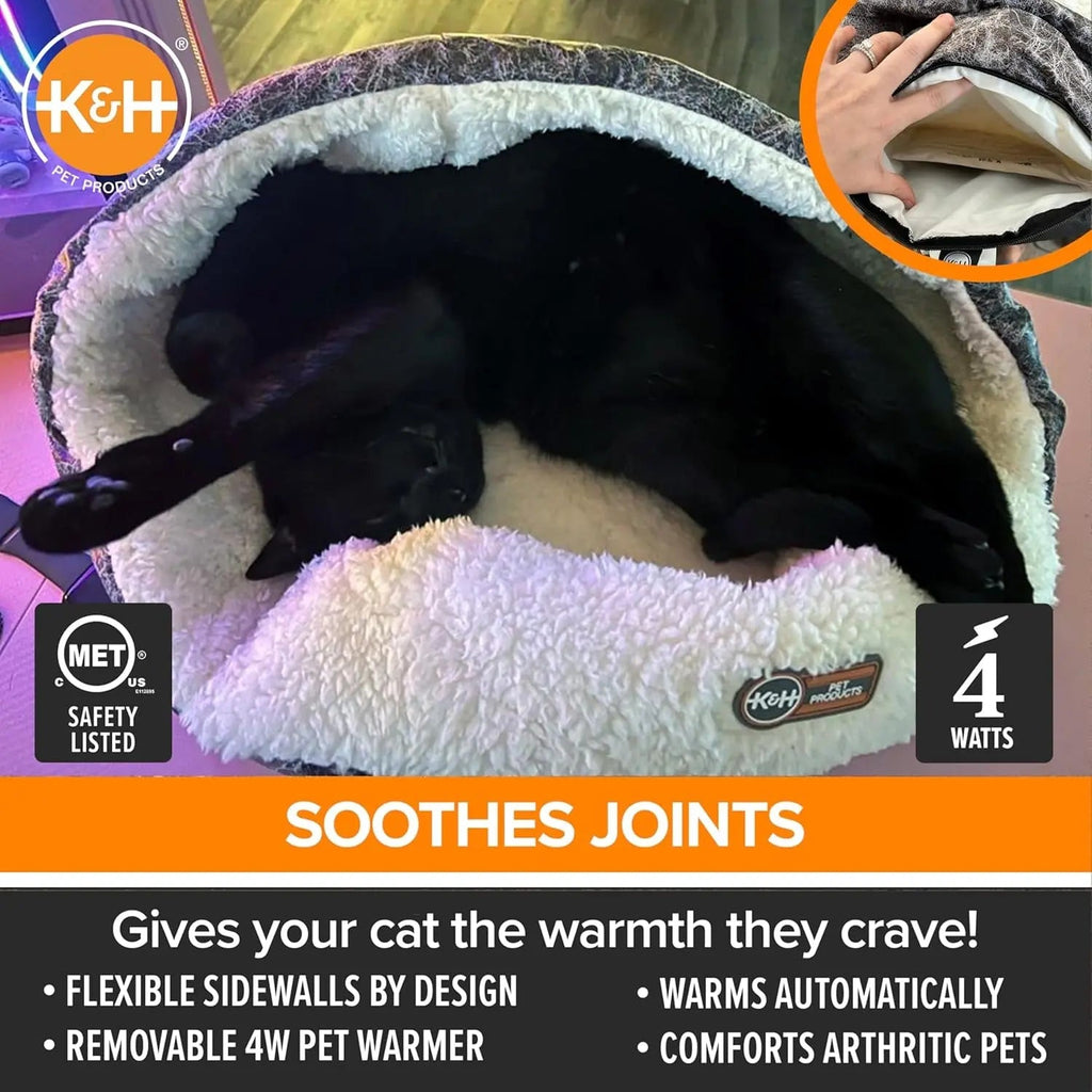 Heated Cat Bed – Soft Snuggle Cup