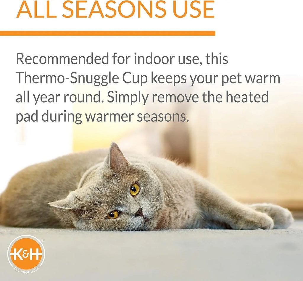 Heated Cat Bed – Soft Snuggle Cup