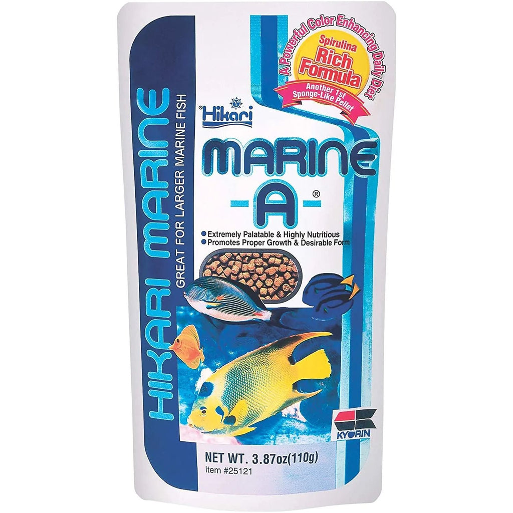 Hikari Marine-A Pellets Fish Food for LG Marine Fish 3.87 oz.