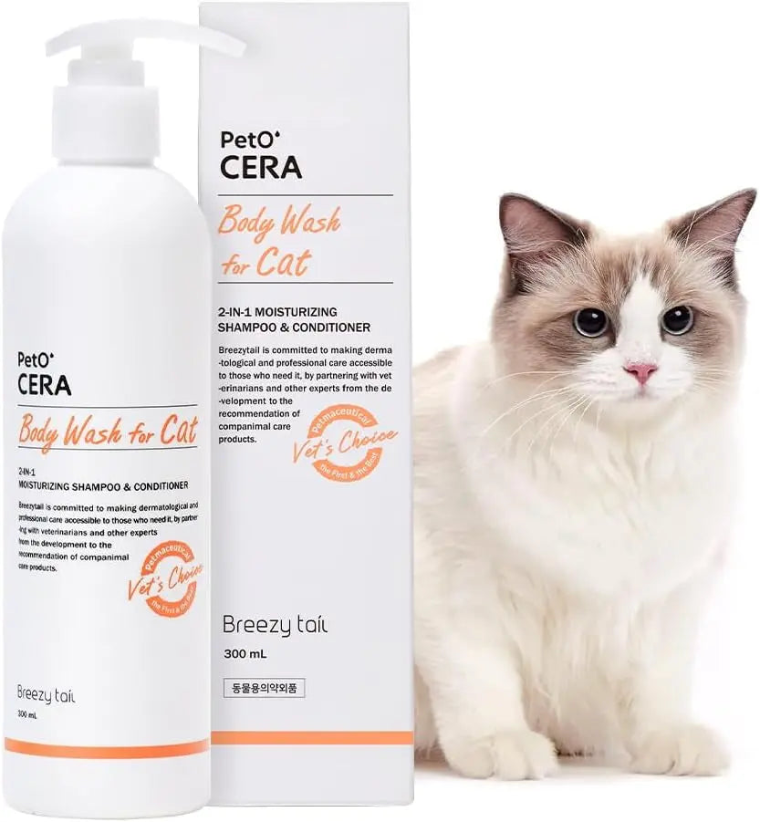 Hypoallergenic Cat Shampoo & Conditioner Set 10oz Itch Relief Moisturizing