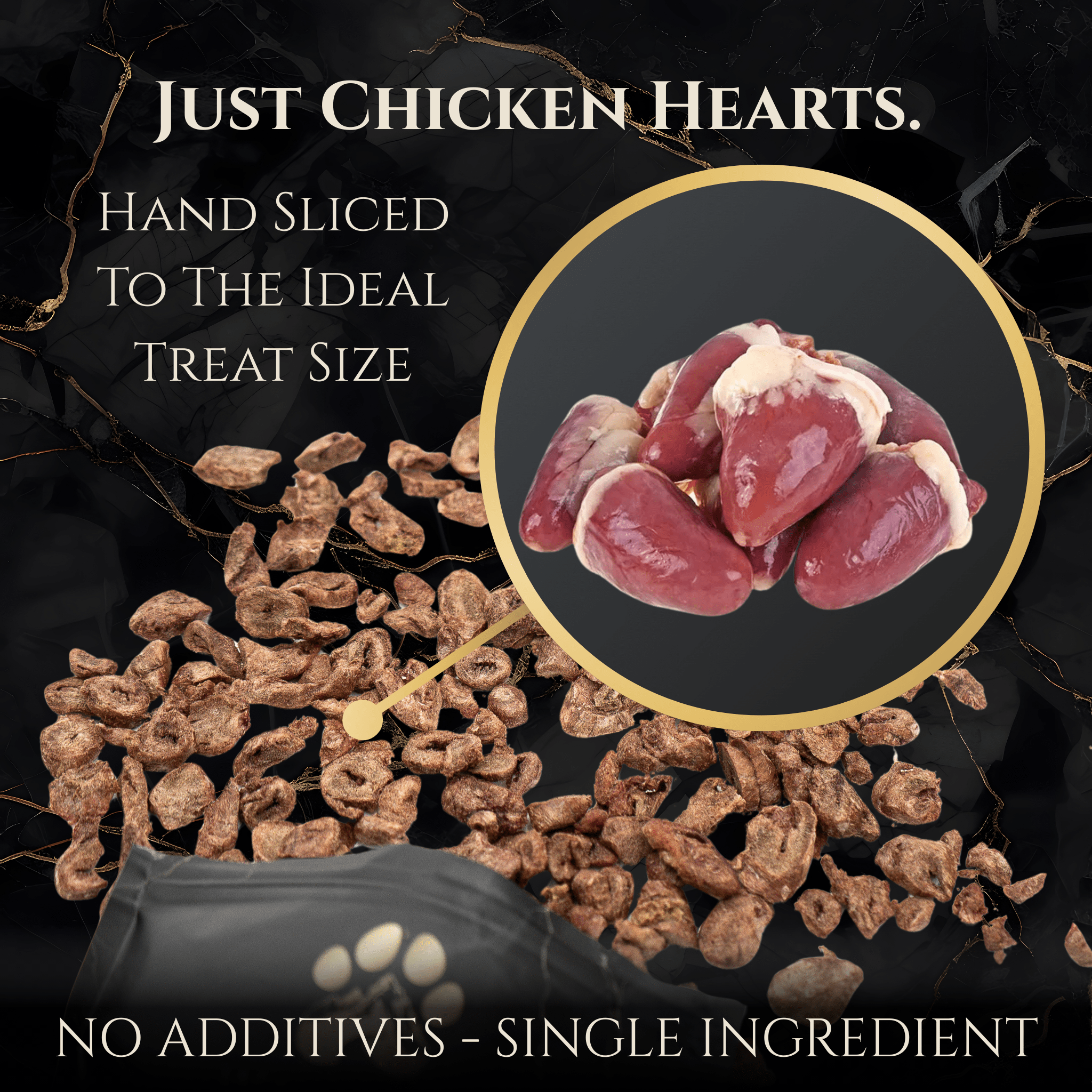 Freeze-Dried Chicken Heart Dog Treats