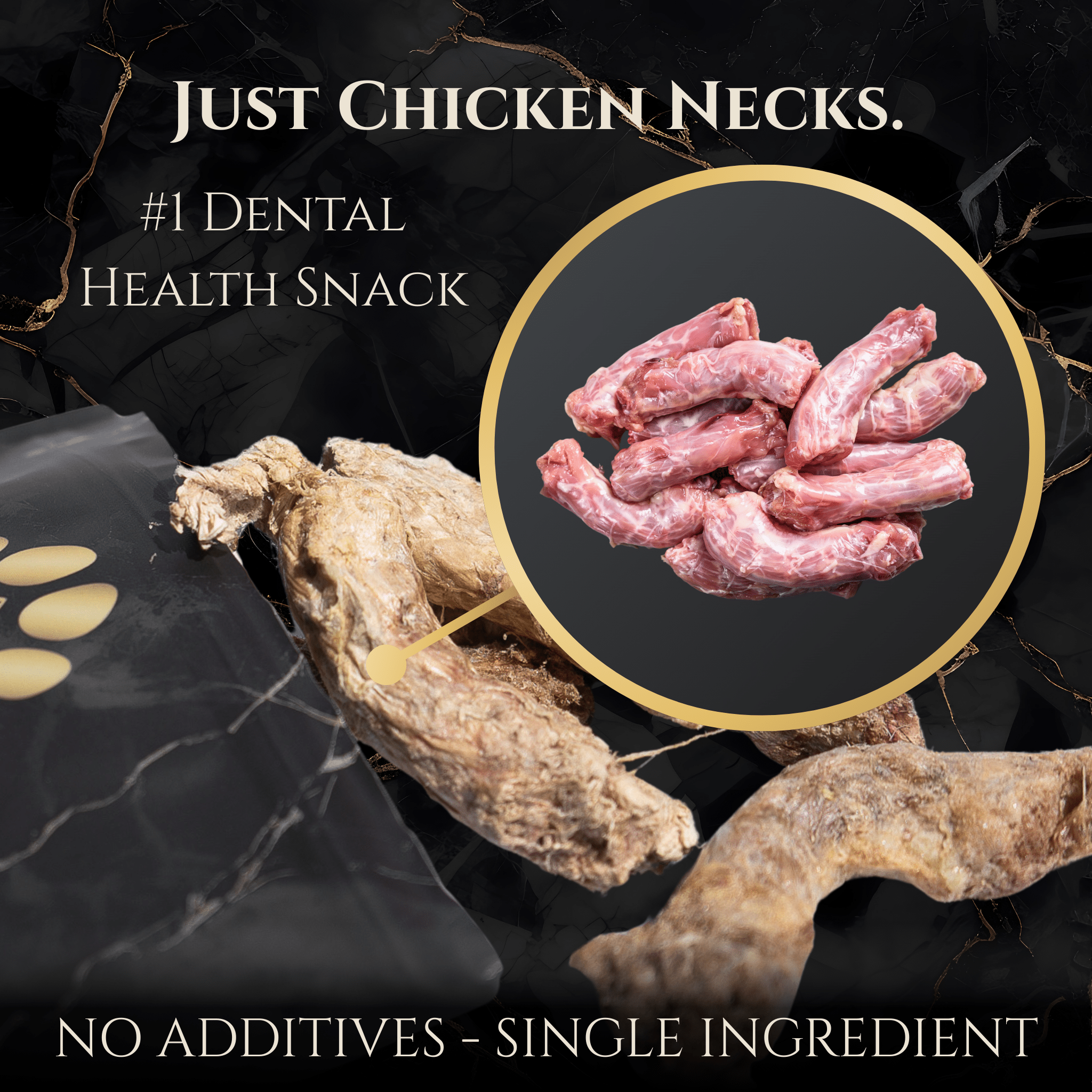 Freeze-Dried Chicken Neck Dog Treats