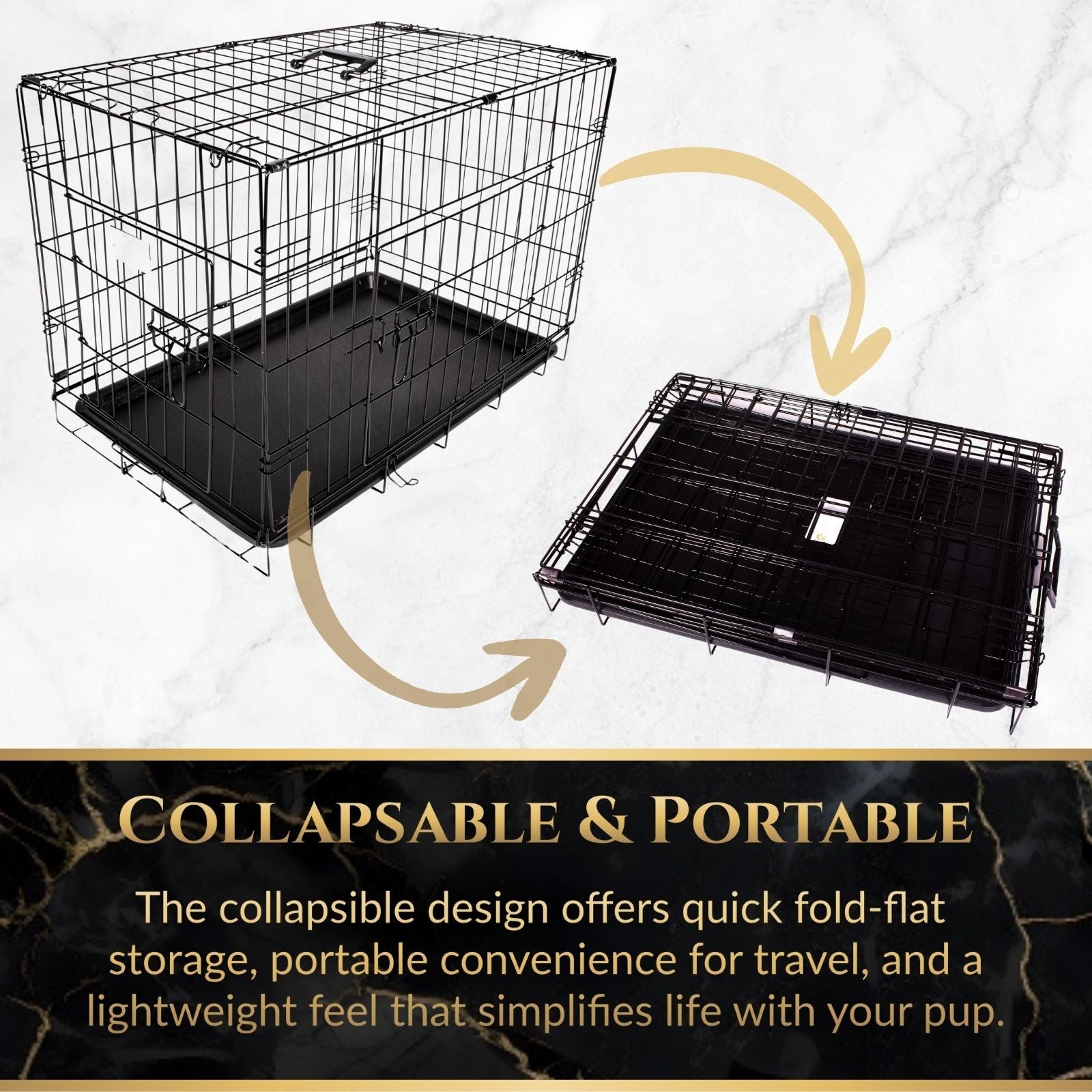Classic Double-Door Wire Dog Kennel