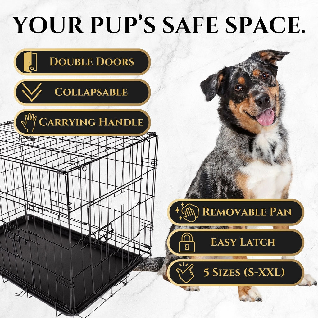 Classic Double-Door Wire Dog Kennel