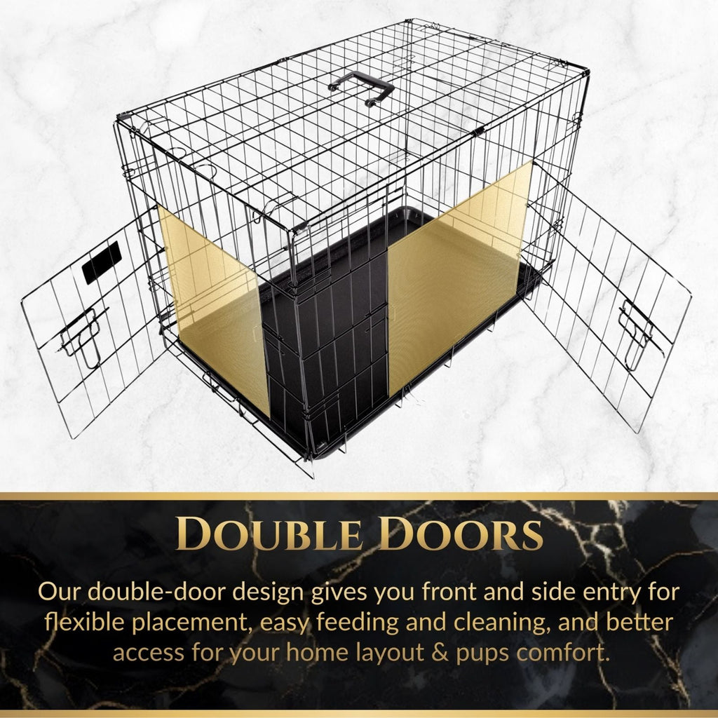 Classic Double-Door Wire Dog Kennel
