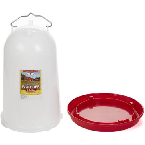 Little Giant Plastic Poultry Drinker Heavy Duty Waterer 3 Gallon