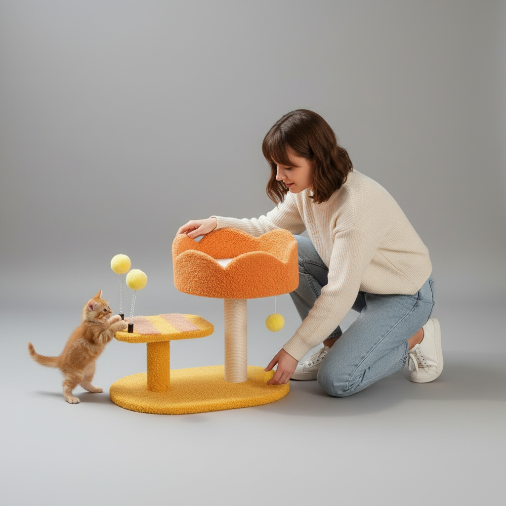 Compact Cat Perch Station
