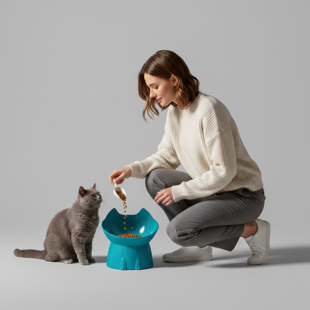 Ergonomic Raised Pet Bowl