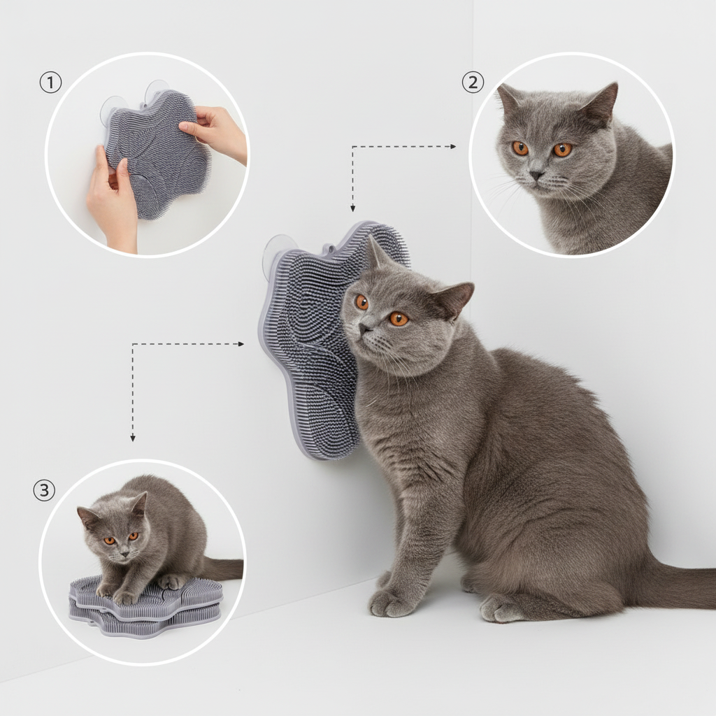 Self-Grooming & Scratching Pad for Cats