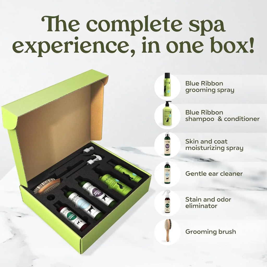 Pawfume Dog Spa Gift Basket – 6-Piece Probiotic & Grooming Set