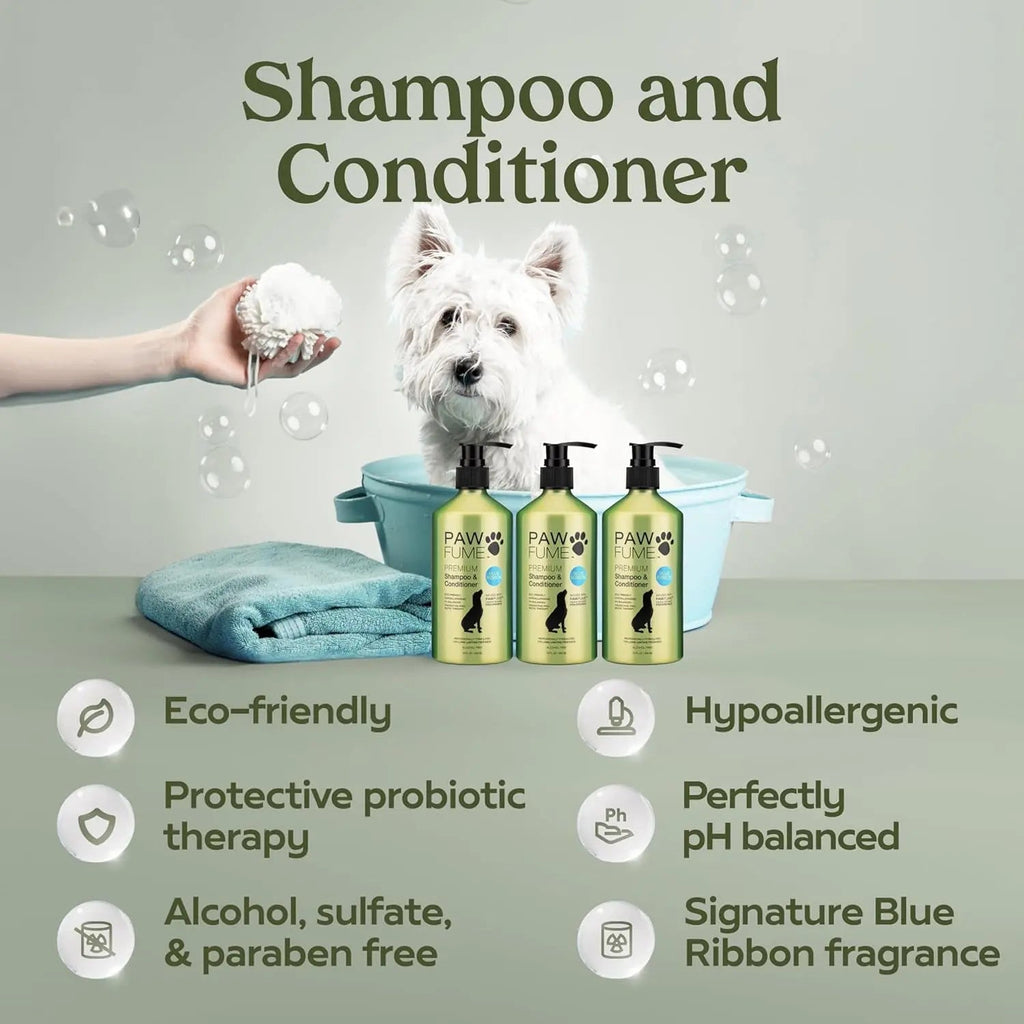 Pawfume Dog Spa Gift Basket – 6-Piece Probiotic & Grooming Set