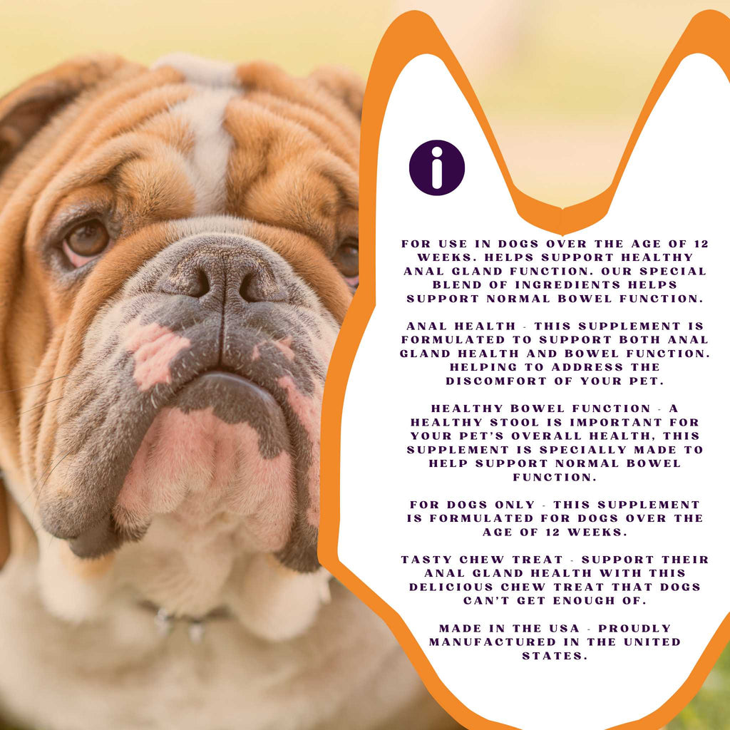 PiccardNaturePets No Stinky Butt Anal Gland Dog Support 120 Count Chews
