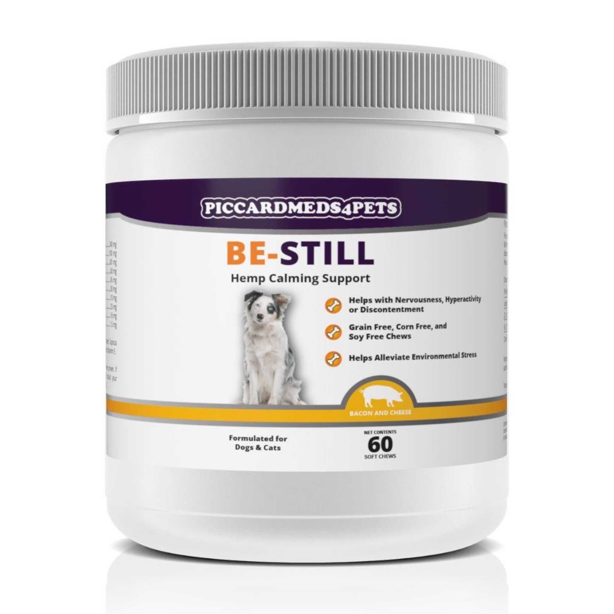 Piccardmeds4pets Be-Still Hemp Calming Chews 60ct for Dogs & Cats + FREE Bandana!