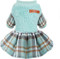 Plaid Dog Sweater Dress – Warm Winter Outfit for Puppies