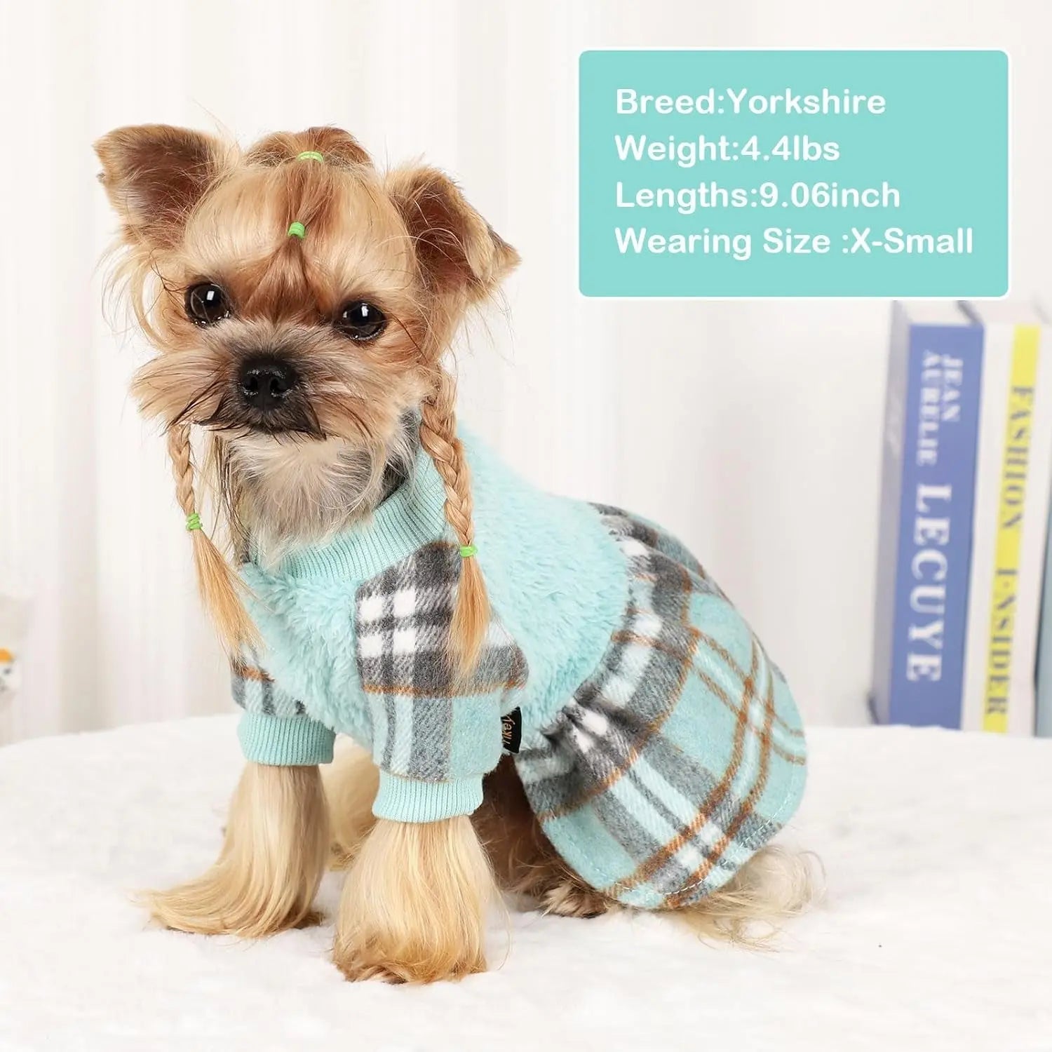 Plaid Dog Sweater Dress – Warm Winter Outfit for Puppies